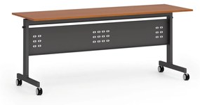 Mobilný stôl PRIMO MOBI, 1800 x 600 mm, čierna podnož, čerešňa