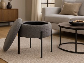 CH Taburetka s úložným priestorom Nora - sivá