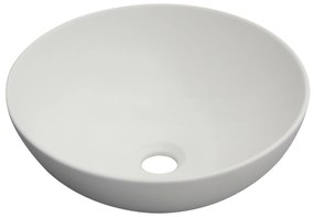 Invena Tinos, keramické umývadlo na dosku 39,5x39,5x13,5 cm, biela matná, INV-CE-43-001-C