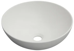 Invena Tinos, keramické umývadlo na dosku 39,5x39,5x13,5 cm, biela matná, INV-CE-43-001-C