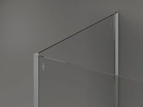 Mexen Kioto, 3-stenová sprchová zástena Walk-In 105 x 90 x 40 cm, 8mm číre sklo, chrómový profil, 800-105-090-221-01-00-040