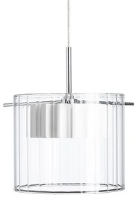 RENDL R11679 ESTRA LED závesné svietidlo, sklenené biela číre sklo
