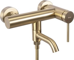 Rea Clif, vaňová batéria s ručnou sprchovou súpravou, zlatá matná, REA-B4242