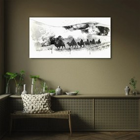 Skleneny obraz Abstrakcie púštne zvieratá