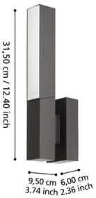 Eglo 900709 - LED Vonkajšie nástenné svietidlo UGENTO LED/9W/230V IP44