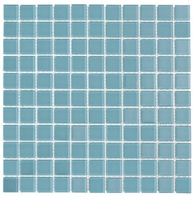 Sklenená mozaika Premium Mosaic tyrkysová 30x30 cm lesk MOS25TU, (bal. 1,020 m2 )