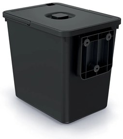 Závesný odpadkový kôš, 23 l, čierna