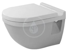 DURAVIT Starck 3 závesné WC, s plochým splachovaním, s HygieneGlaze, biela, 2201092000