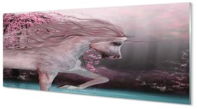 Obraz plexi Unicorn stromy jazero 120x60 cm