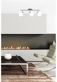 Stropné svietidlo v striebornej farbe so skleneným tienidlom 12x62 cm Ghost - Candellux Lighting