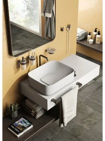 Gedy - Nástenná mydelnička PIRENEI mliečne sklo/metalická sivá