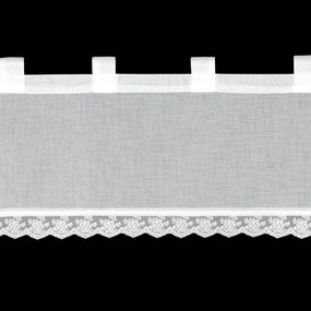 EUROFIRANY KRÁTKA ZÁCLONA NA PÚTKACH SUZAN 150X40 CM BIELA