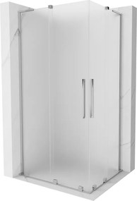 Mexen Velar L Duo, sprchový kút s posuvnými dverami 90 x 80 cm, 8mm sklo námraza, chrómová, 871-090-080-02-33-01