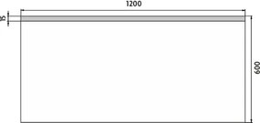 Nimco LED zrkadlo 1200x600 - ZP 8006