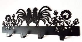 Kovový vešiak na stenu DVAJA KOHÚTI