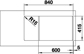 Granitový drez Blanco FAVUM XL 6 S antracit