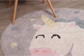 Prateľný ručne tkaný bavlnený detský koberec ø100 cm Believe in Yourself – Lorena Canals