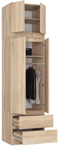 Šatník s nadstavcom STAR 234 cm