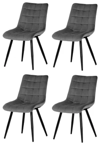Súprava jedálenských stoličiek CT-384 GREY4, 4 ks