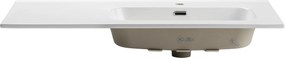 Comad Nábytkové keramické umývadlo s odkladacou plochou GO 2 100CM R DP, 101x46 cm, biela lesklá