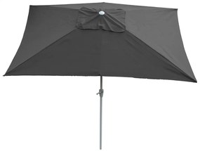 Slnečník N23 2x3m polyester/hliník - antracit
