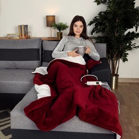 Elektrická vyhrievacia deka MEDISA, vínová