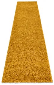 Behúň SOFFI shaggy 5cm zlatá - do kuchyne, predsiene, chodby, haly Veľkosť: 70x200cm
