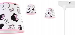 Detské závesné svietidlo Minnie, 2x textilné tienidlo so vzorom, s