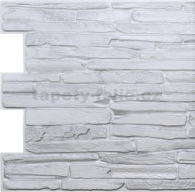 Obkladové panely 3D PVC TP10015931, cena za kus, rozmer 980 x 500 mm, kameň svetlo sivý, GRACE