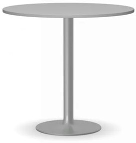 Konferenčný stolík FILIP II, priemer 800 mm, sivá podnož, doska sivá
