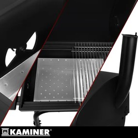 Veľký BBQ gril na drevené uhlie s poklopom a teplomerom