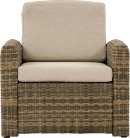 DEOKORK Ratanová zostava SANTORINI pre 5 osôb (hnedá)