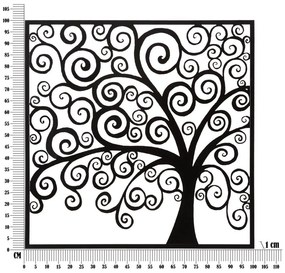 Kovová nástenná dekorácia 100x100 cm Three Plus - Mauro Ferretti