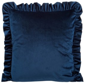 DEKORAČNÁ OBLIEČKA NA VANKÚŠ VELVET25 45X45 CM TMAVOMODRÁ