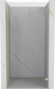 Mexen, Mexen Lunar-B výklopné pravé sprchové dvere 95 cm, transparentné, zlaté - 832-095-000-50-00-P