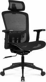 Ergonomická kancelárska stolička HC-1045 so sieťovaným operadlom - čierna