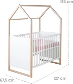 Biela postieľka 60x120 cm Cabane – Roba