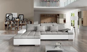 Rohová sedačka Kanton, Dostupné poťahy: ekokoža Soft 017 + Lawa 05, Strana: ľavá