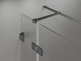 Mexen Lunar T, sklápací ľavý sprchový kút 140 x 100 cm, 8mm číre sklo, profil grafit brúsený, 834T-140-100-66-00-L