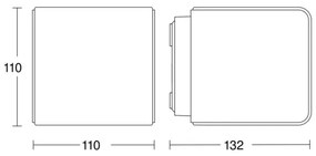 Steinel 079253-LED  Vonkajšie nástenné svietidlo L830 C LED/9,1W/230V IP44 antracit