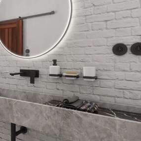 NIMCO MAC set-31K-T-90 -Dávkovač mydla, stojan na kefky a nástenný háčik MAYA