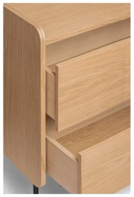 Vysoká komoda v dekore duba v prírodnej farbe 80x82 cm Wrap – Bonami Selection