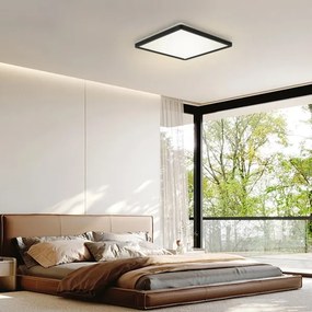 Brilagi - LED Kúpeľňové svietidlo ULTRA SLIM LED/18W/230V 30x30 cm čierna IP54