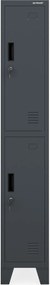 Šatníková skriňa pre zamestnancov antracitová BARTEK 1 Plus 292 x 1720 x 450 mm