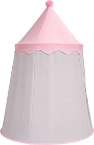 KIK Detský stan hrad tipi, skladací, ružovo-sivý