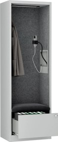 Akustická kabína SALLY MentalBox 600 mm – sivý korpus, tmavosivé sedadlo