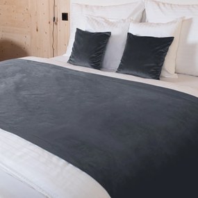 Biante Zamatový prehoz/behúň na posteľ Velvet Prémium SVP-004 Antracitovo sivý 50x140 cm