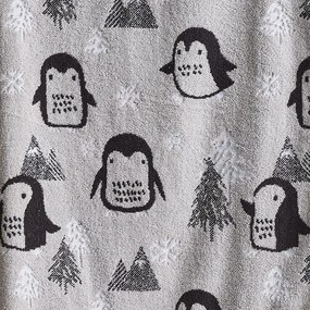 Svetlosivý bavlnený uterák 50x85 cm Cosy Penguin – Catherine Lansfield