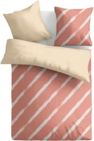 Obliečky Estella 200x200 cm, pruhované lososové, renforcé%