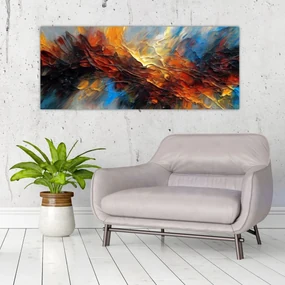 Obraz - Farebná textúra (120x50 cm)